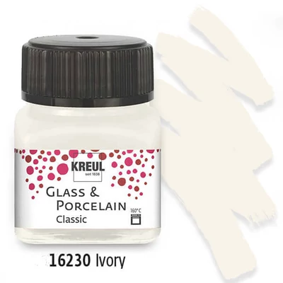 Boja za staklo i porculan, Kreul, Classic - 30 boja slonovače