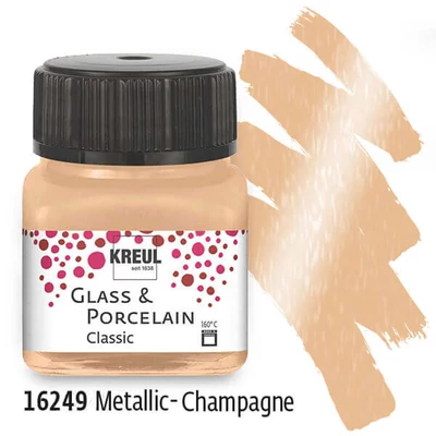 Boja za staklo i porculan, Kreul, Classic - 49 metalik šampanjac