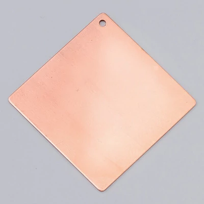 Vatreni emajl crveno bakreno postolje - kvadrat, 55x55 mm