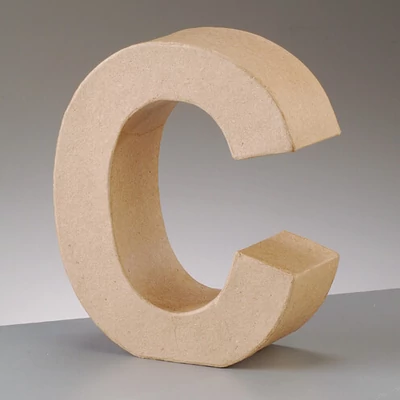 Papir mache slovo - C, 10 cm