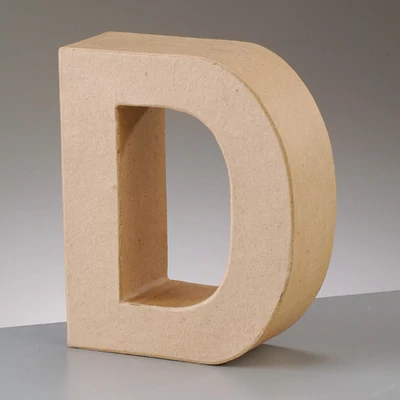 Papir mache slovo - D, 10 cm