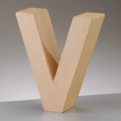 Papir mache slovo - V, 10 cm