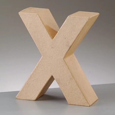 Papir mache slovo - X, 10 cm