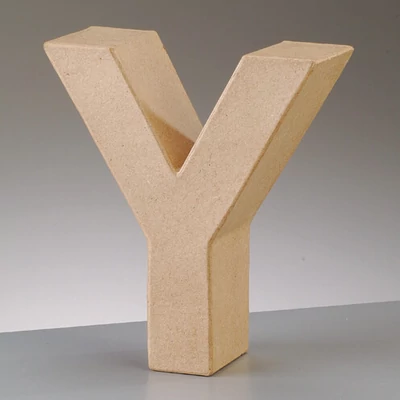 Papir mache slovo - Y, 10 cm