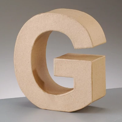 Papir mache slovo - G, 10 cm