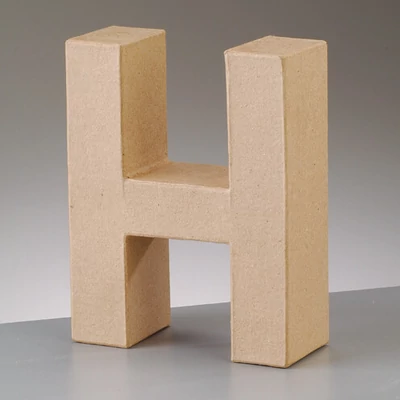 Papir mache slovo - H, 10 cm