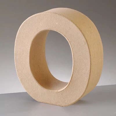 Papir mache slovo - O, 10 cm