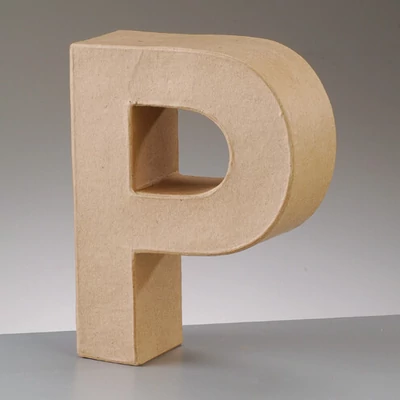 Papir mache slovo - P, 10 cm