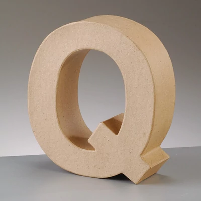 Papir mache slovo - Q, 10 cm