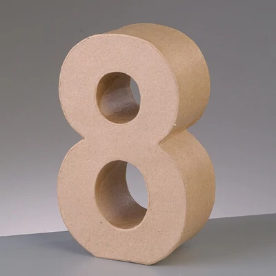 Papir mache broj - 8, 10 cm