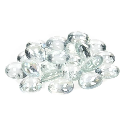 Stakleni kamenčići, 18-20 mm, 100 g - prelijevaju se, bezbojni