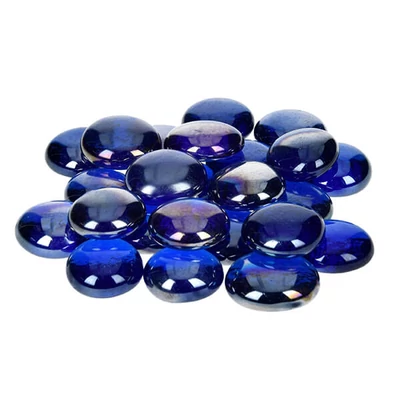 Stakleni kamenčići, 18-20 mm, 100 g - prelijevaju se, plavi