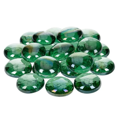 Stakleni kamenčići, 18-20 mm, 100 g - prelijevaju se, zeleni mahovine