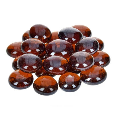 Stakleni kamenčići, 18-20 mm, 100 g - preljevni, topaz