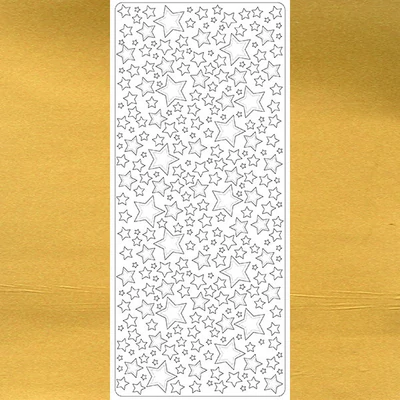 Konturna naljepnica - bucmaste zvjezdice, zlatna, 2303