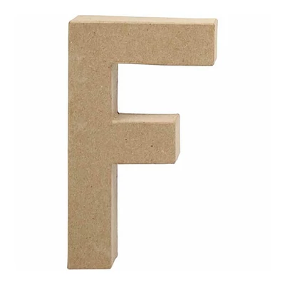 Papir mache slovo - F, 20,5 cm