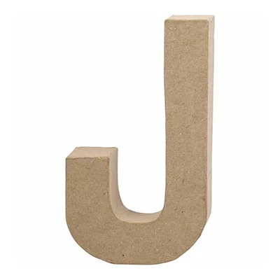 Papir mache slovo - J, 20,5 cm