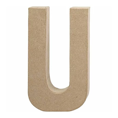 Papir mache slovo - U, 20,5 cm