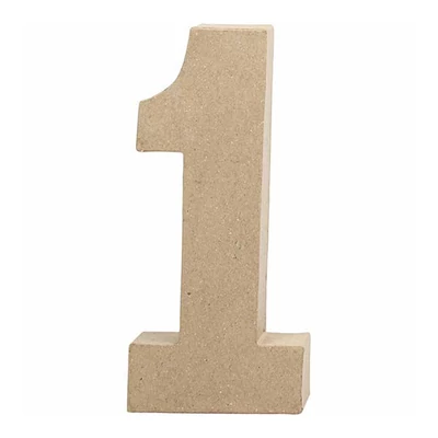 Papir mache broj - 1, 20,5 cm