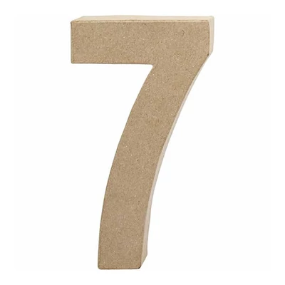Papir mache broj - 7, 20,5 cm