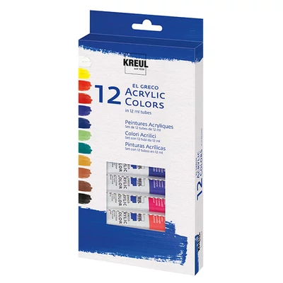 Kreul El Greco set akrilnih boja, 12x12 ml