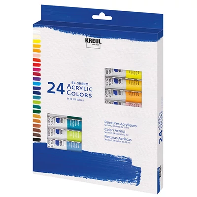 Kreul El Greco set akrilnih boja, 24x12 ml