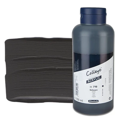 Schmincke College akrilna boja, 750 ml - 710, black