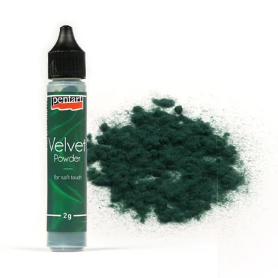 Baršunasti prah, 30 ml - zeleni, 2 g