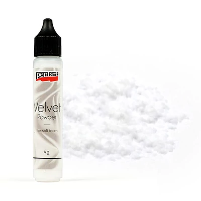 Baršunasti prah, 30 ml - bijeli, 4 g