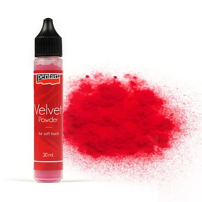 Baršunasti prah, 30 ml - crveni, 3 g