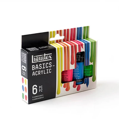 Liquitex Basics set akrilnih boja - 6x22 ml, fluorescentne boje