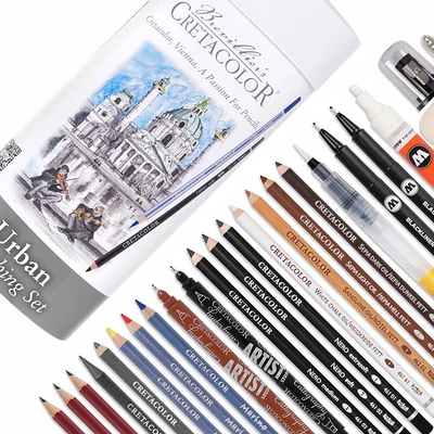Cretacolor Urban Sketching Set set za crtanje i skiciranje, 22 kom