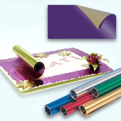 Dvostrana aluminijska folija, 50x80 cm - viola-zlatna