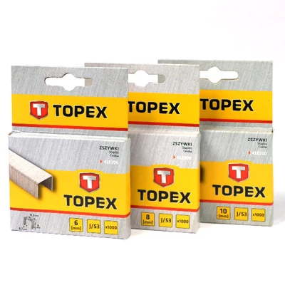 Tűzőkapocs, Topex, 6 mm, 1000 db, 41E306
