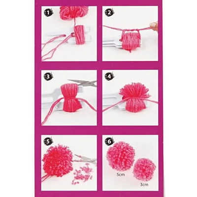 Alat za izradu pompona, plastični, 2 veličine, 3 i 5 cm