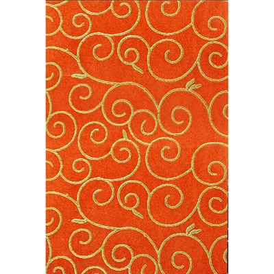 Pamučni papir, 50x70 cm, Arabesque, zlato - 43, narančasta