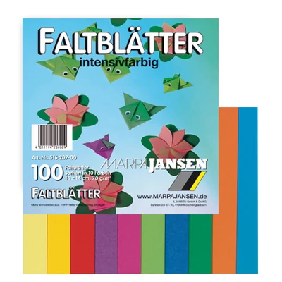 Origami papir, u boji - 70 g, 500 listova, 14x14 cm