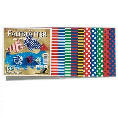 Origami papir, šareni - 70 g, 100 listova, 10x10 cm - vario