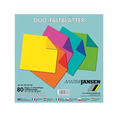Origami papir, Duo-Color - 80 g, 80 kom, 15x15 cm