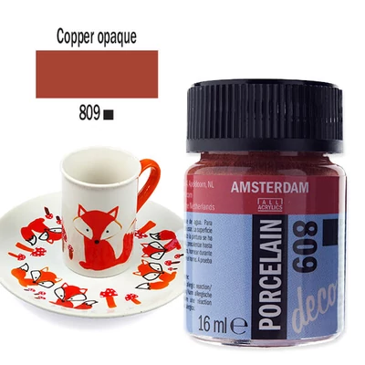Amsterdam boja za porculan 16 ml - bakar, poklopac, 809