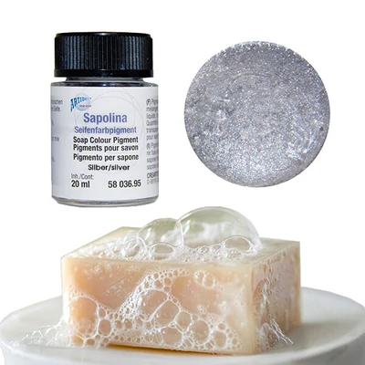 Boja za sapun u prahu, 20 ml - srebrna
