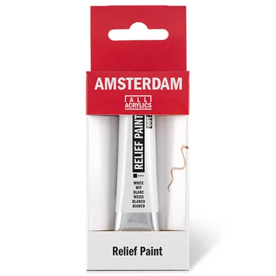 Amsterdam Relief Paint konturna boja, negoriva, 20 ml - bijela, 100