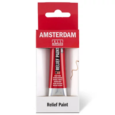 Amsterdam Relief Paint konturna boja, negoriva, 20 ml - tamno crvena, 302