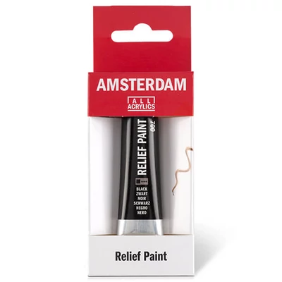 Amsterdam Relief Paint konturna boja, negoriva, 20 ml - crna, 700