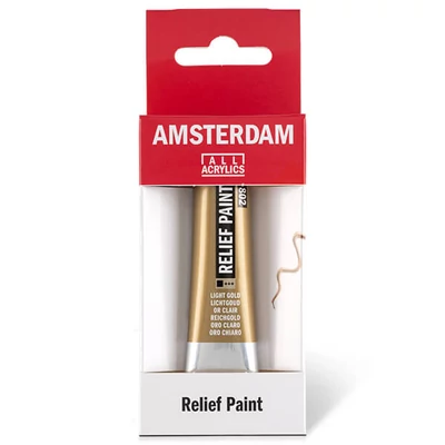 Amsterdam Relief Paint konturna boja, negoriva, 20 ml - svijetlo zlatna, 802