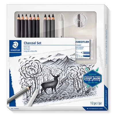 Set grafitnih olovaka, Staedtler, Design Journey, Mars Lumograph, sa šiljilom, plastičnom gumicom