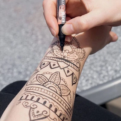 Tattoo filc, Tattoo olovka, 0,5-3 mm - crna
