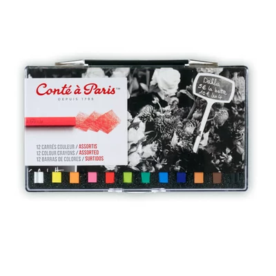 Conté set obojena pitt kreda - 12 kom, plastična kutija