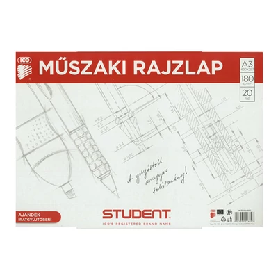 List tehničkog crteža, ICO, Student, 180 g - A3, 20 kom