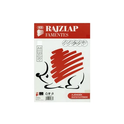 Papir za crtanje, bezdrvni, ICO, Suni, 120 g - A4, 20 kom